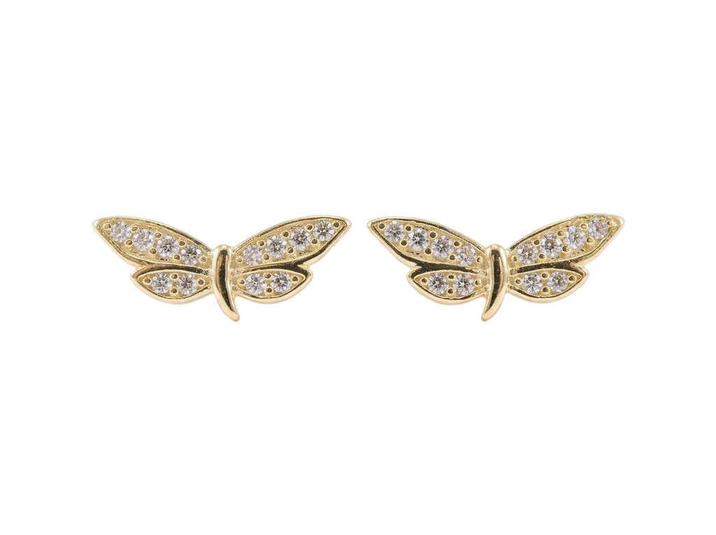 The Golden Dragonfly Studs