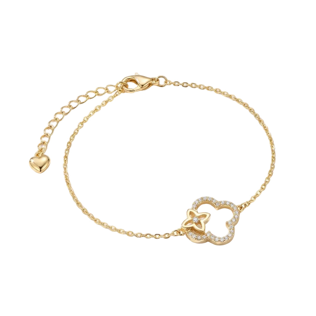 925 silver cover flower bracelet