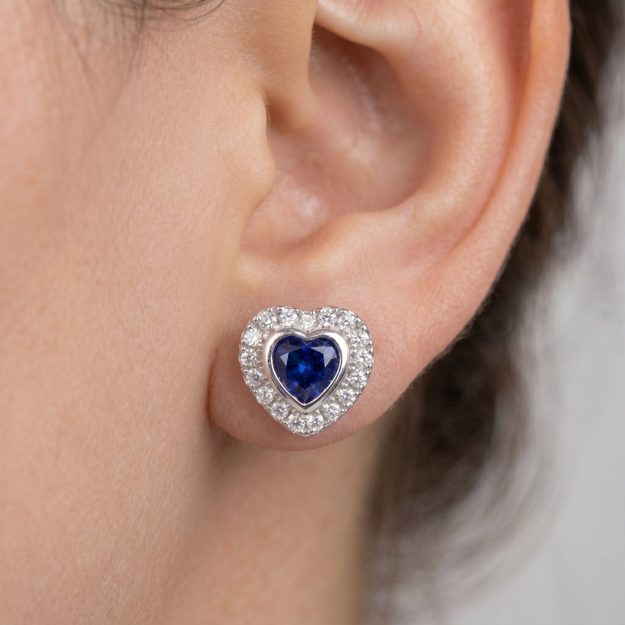 The Royal Heart Halo Studs
