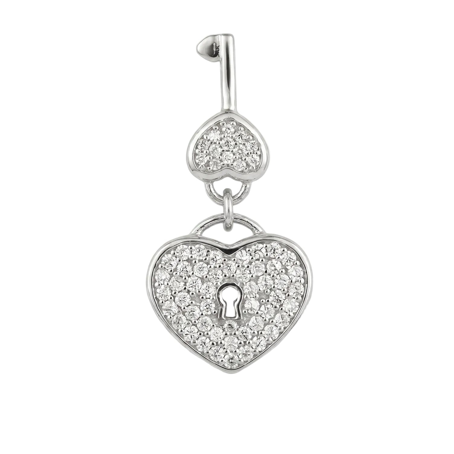 The Radiant Heart Lock Charm