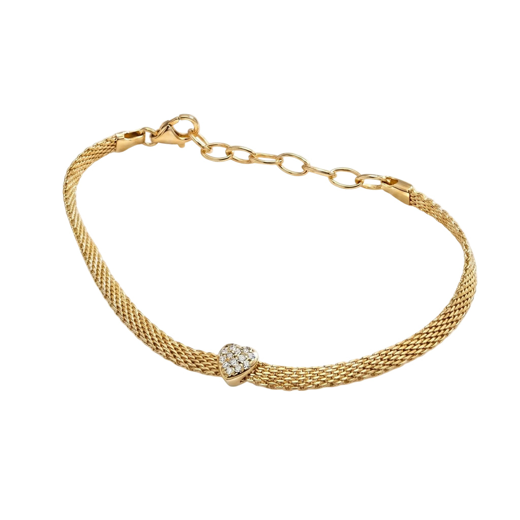 The Luminous Heart Mesh Bracelet