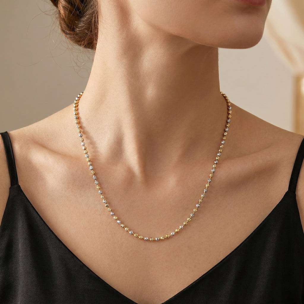 The Lumina Two-Tone Bead Necklace