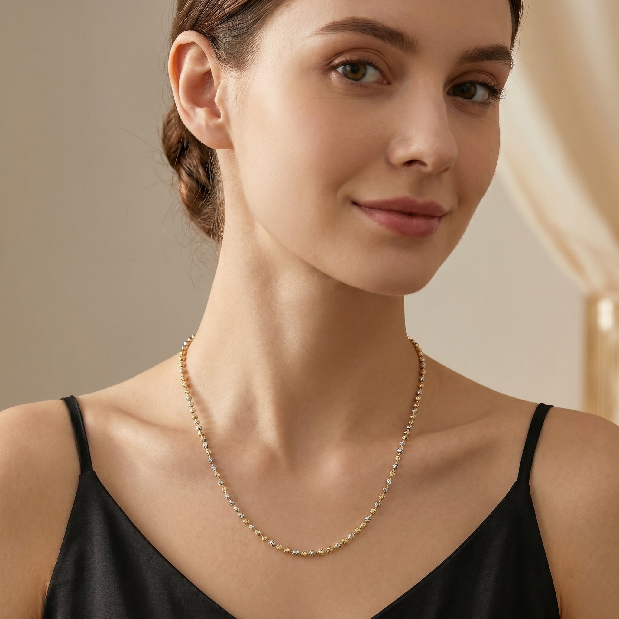 The Lumina Two-Tone Bead Necklace