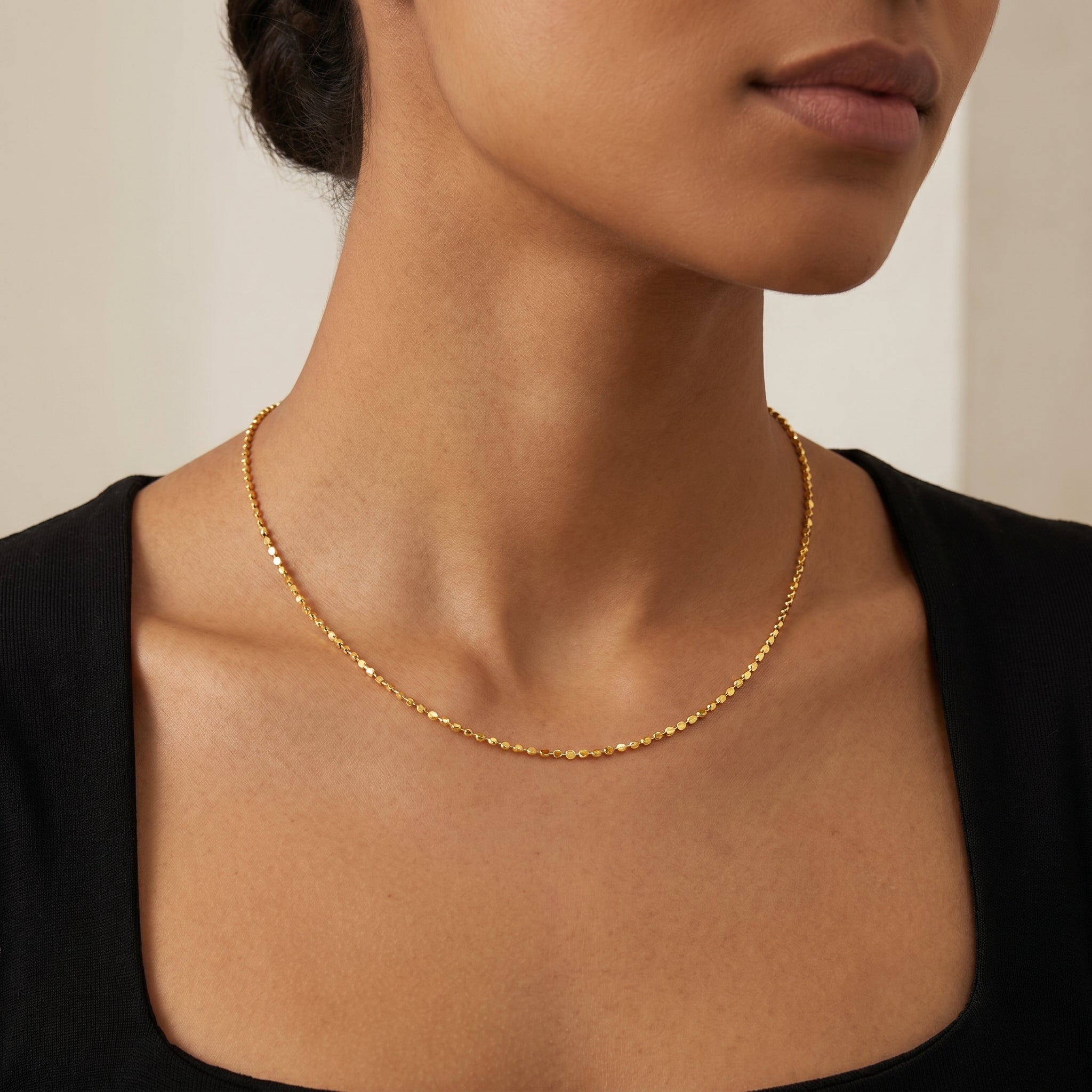 The Radiant Gold Bead Necklace