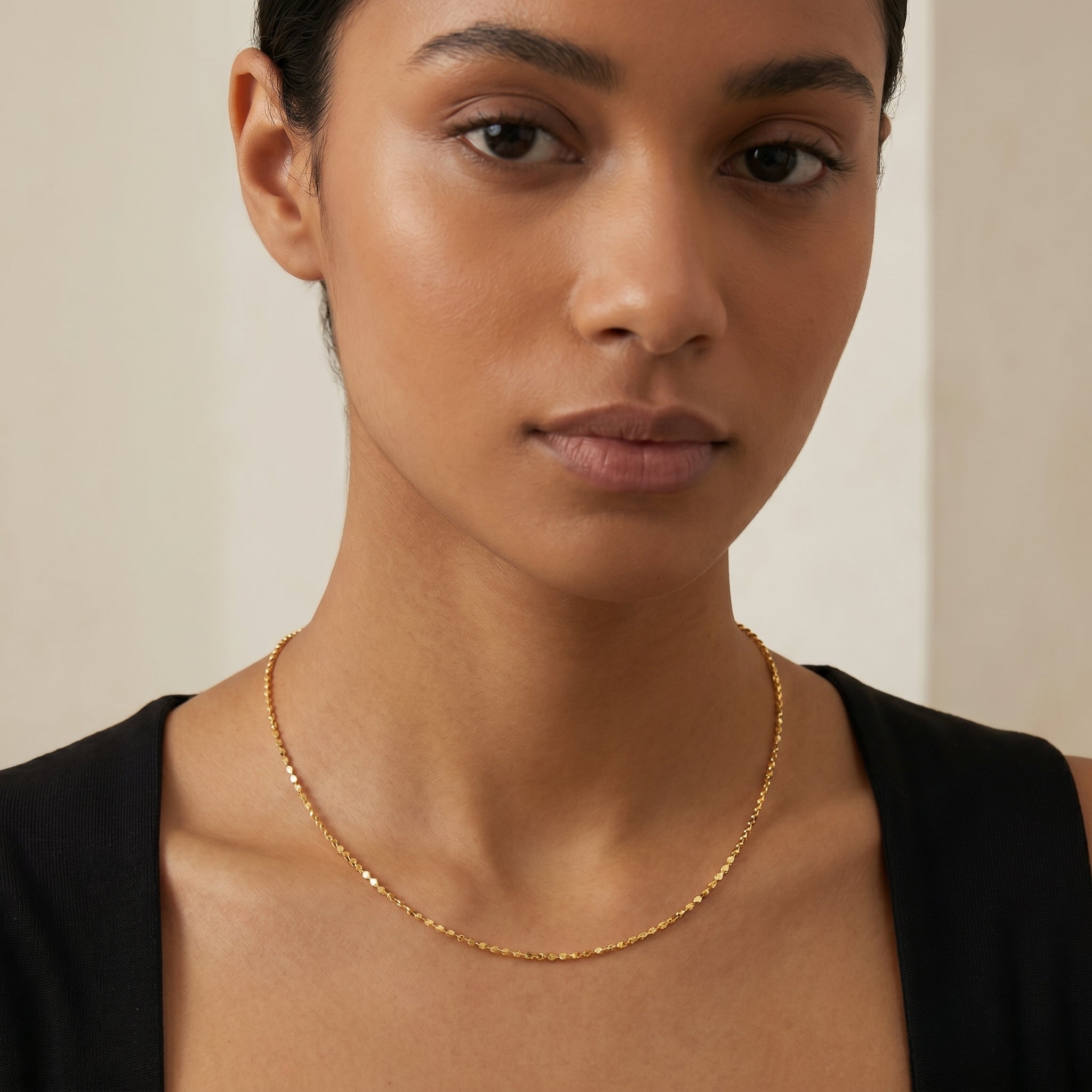 The Radiant Gold Bead Necklace