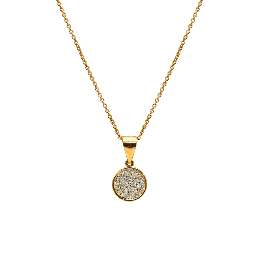 The Radiant Pavé Disc Necklace