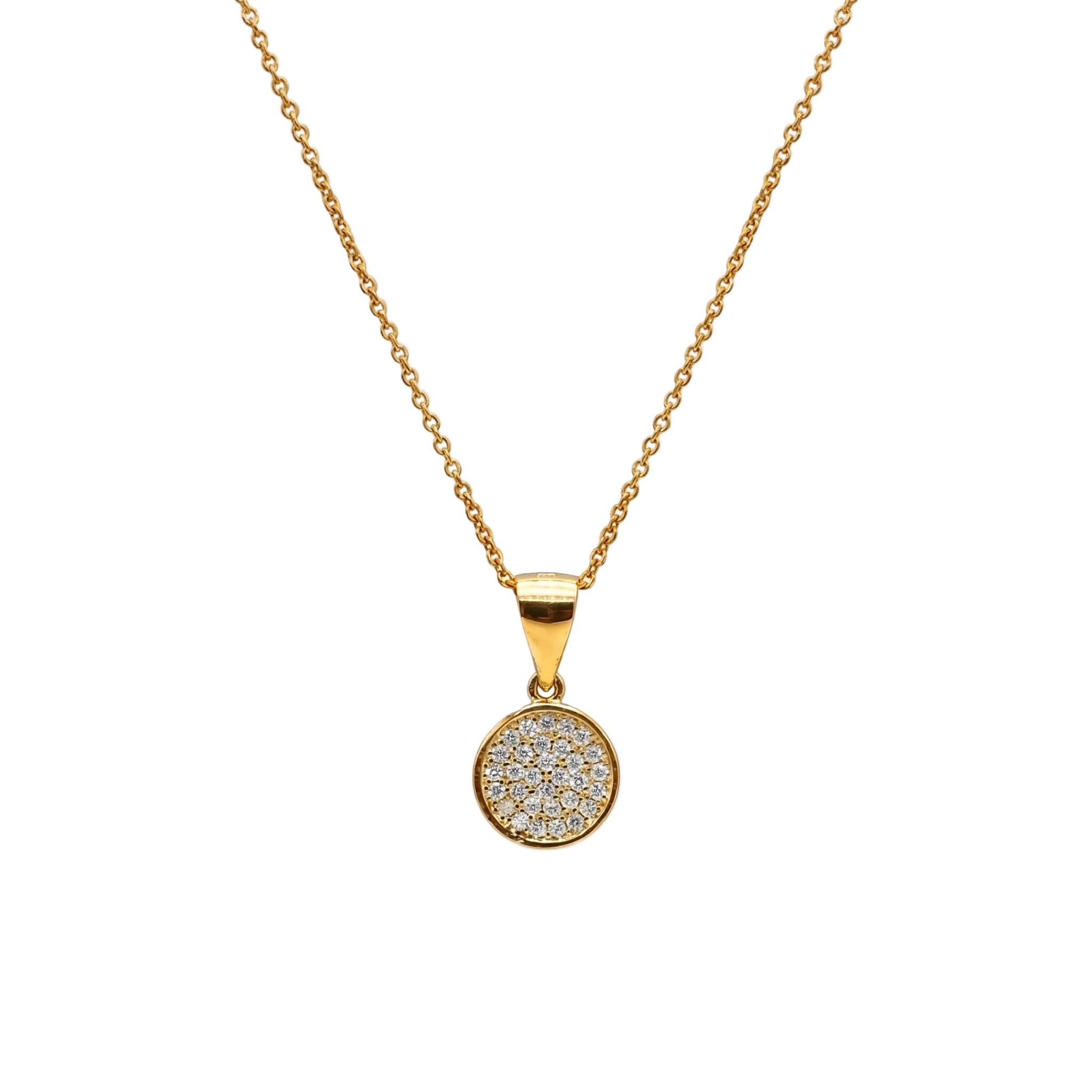 The Radiant Pavé Disc Necklace