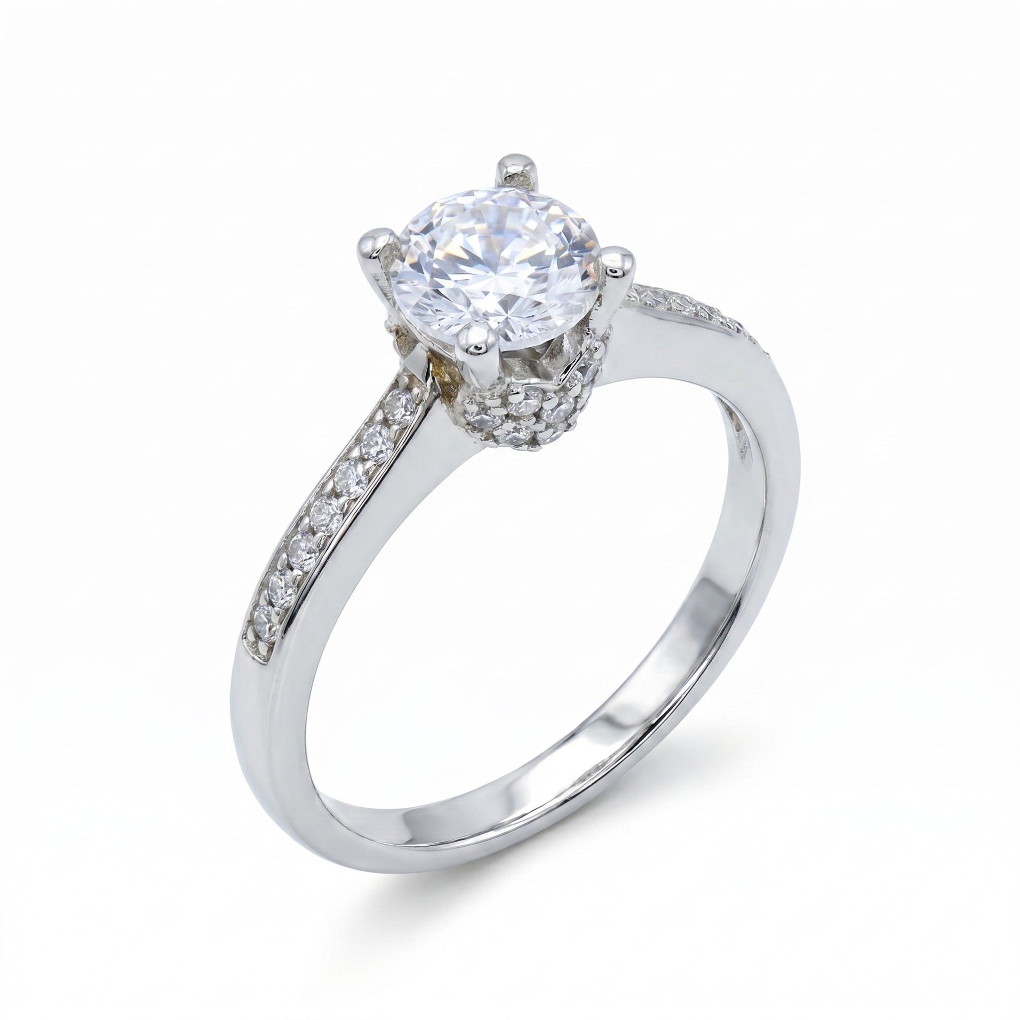 The Radiant Solitaire Pavé Ring