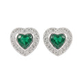 The Emerald Heart Halo Studs