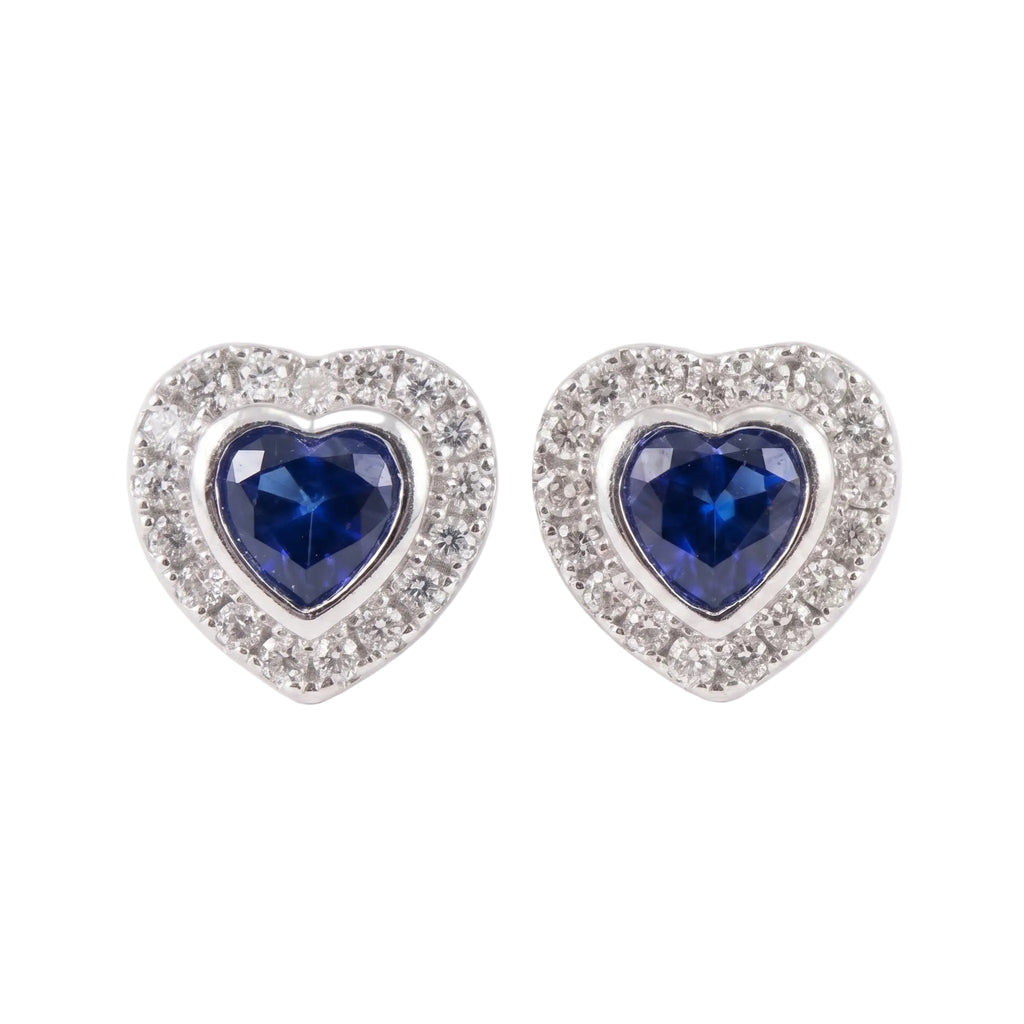 The Royal Heart Halo Studs