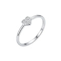 The Minimalist Pavé Heart Ring