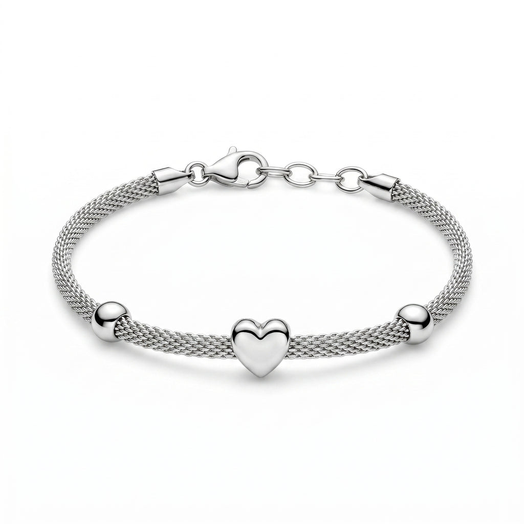 The Minimalist Heart Mesh Bracelet